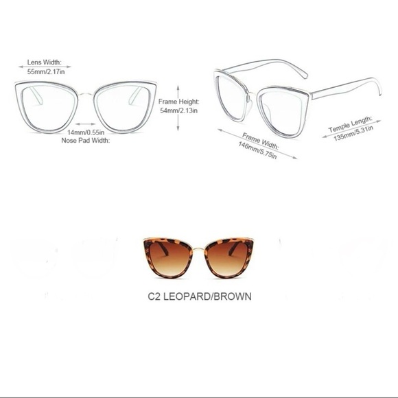 🕶LUXURY ANIMAL PRINT OR LEOPARD BROWN SUNNIES 🕶NEW‎ - Picture 6 of 6